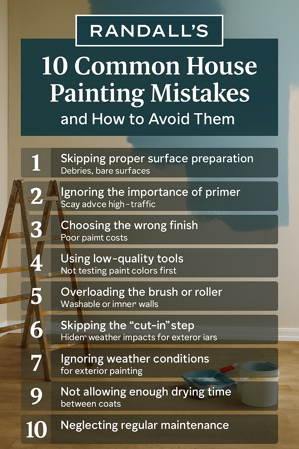 10 Common House Painting Mistakes and How to Avoid Them