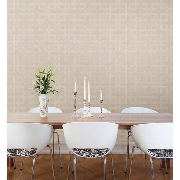 Theory Beige Geometric - Geometric Wallpaper