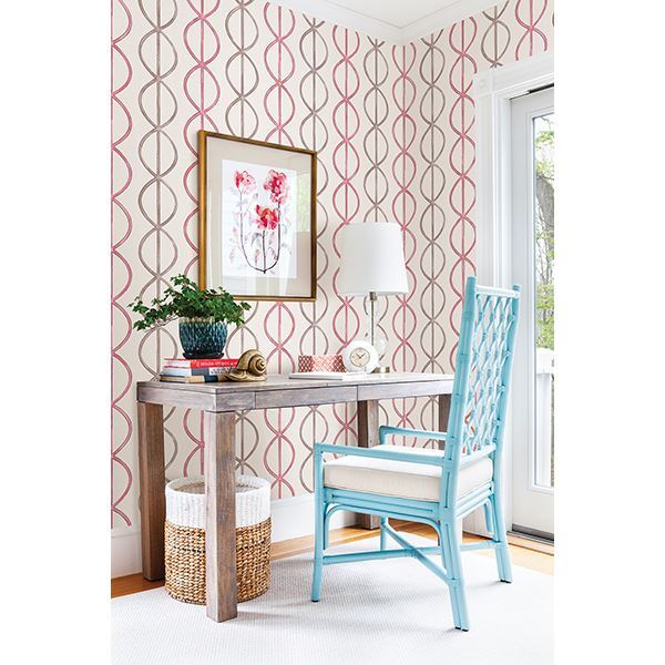 Banning Stripe Pink Geometric - Geometric Wallpaper