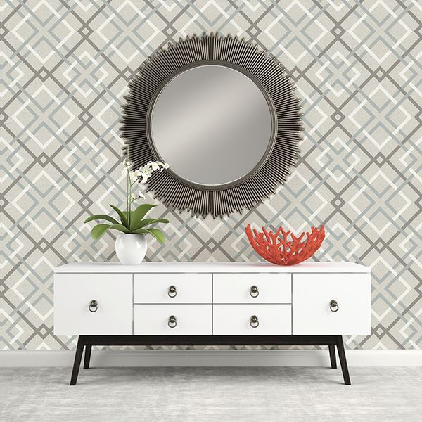 Saltire Taupe Plaid - Plaid Wallpaper