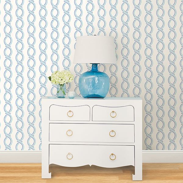 Helix Blue Stripe - Stripes Wallpaper