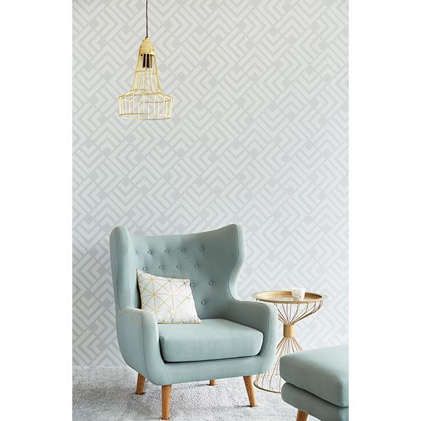 Zig Grey Geometric Wallpaper - Stripes Wallpaper