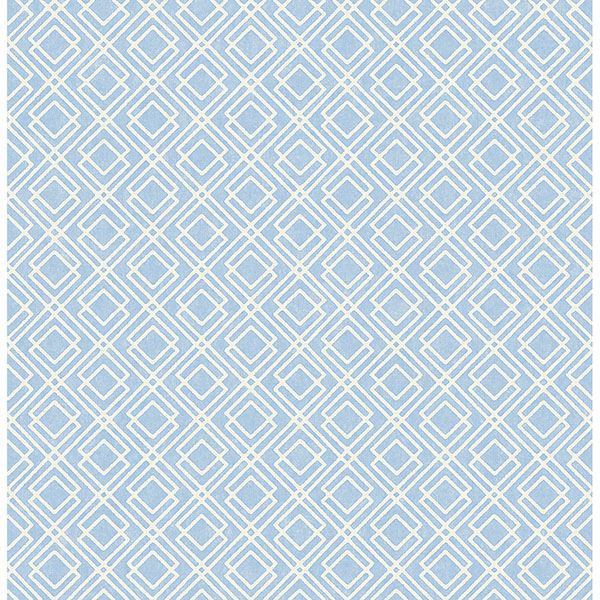 Napa Blue Geometric Wallpaper - Weaves Wallpaper