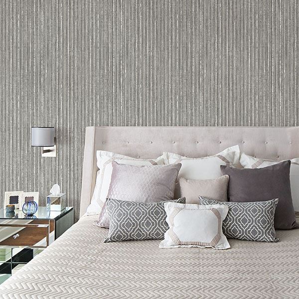 Maison Silver Maison Texture Wallpaper - Stripes Wallpaper