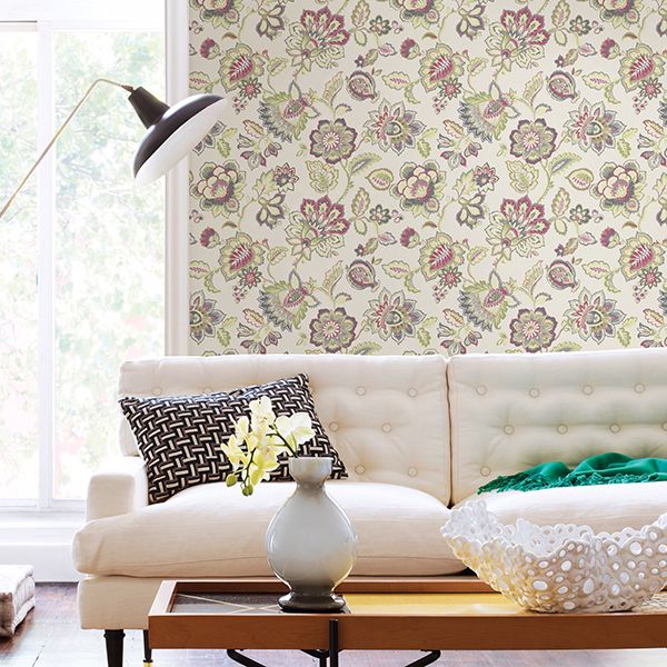 Corona Green Jacobean Wallpaper - Jacobean Wallpaper