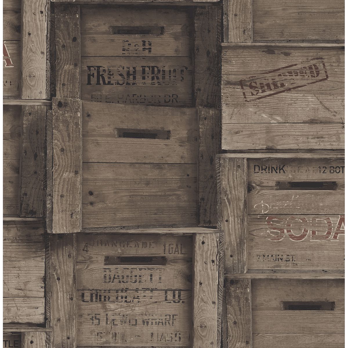 Wood Crates Dark Wood Distressed Wood - Distressed Wallpaper