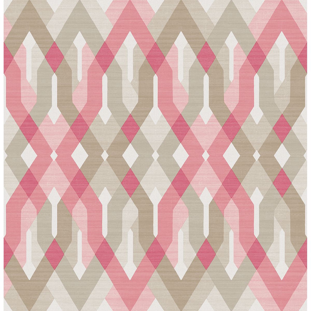 Harbour Pink Geometric - Geometric Wallpaper