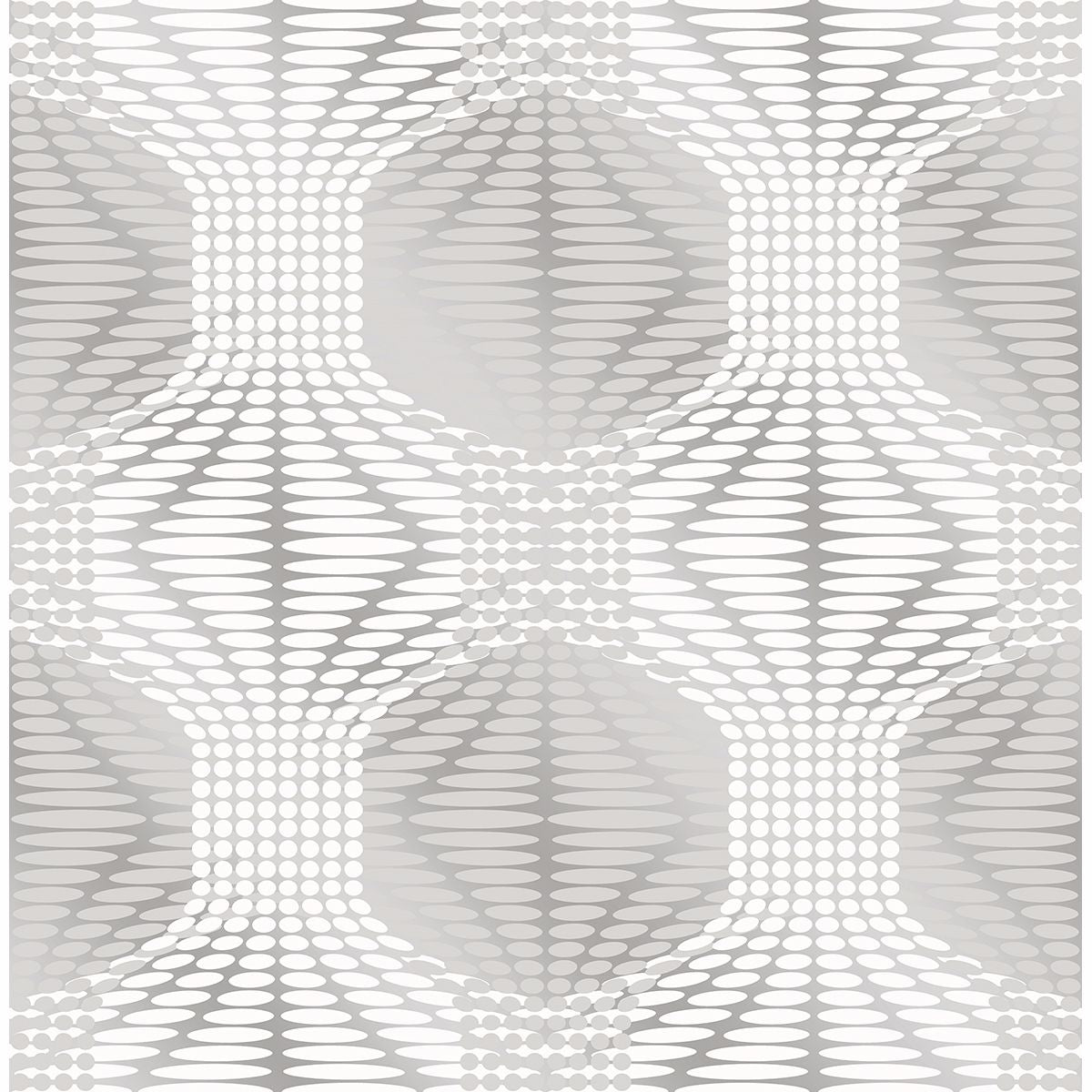 Optic Silver Geometric - Geometric Wallpaper