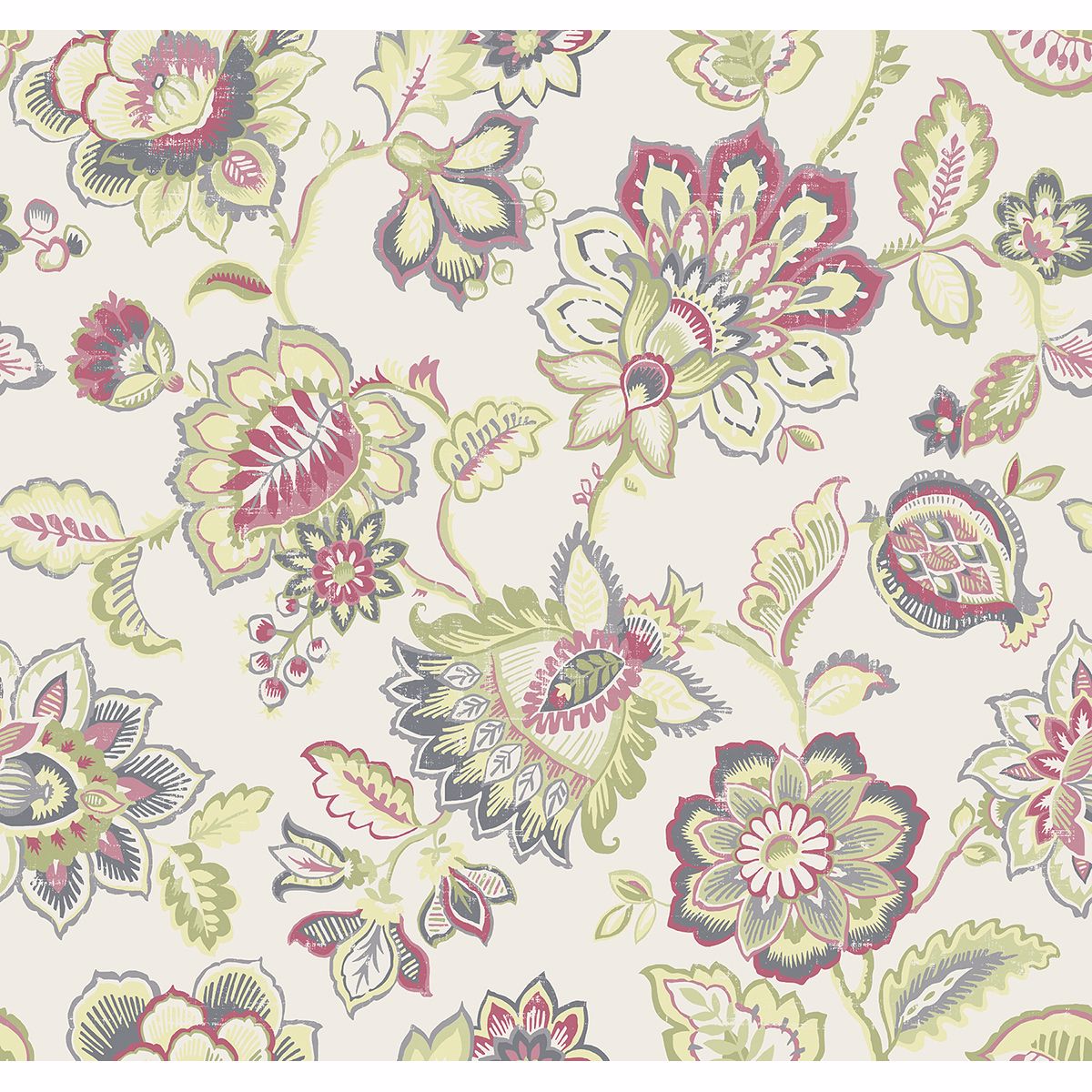 Corona Green Jacobean Wallpaper - Jacobean Wallpaper