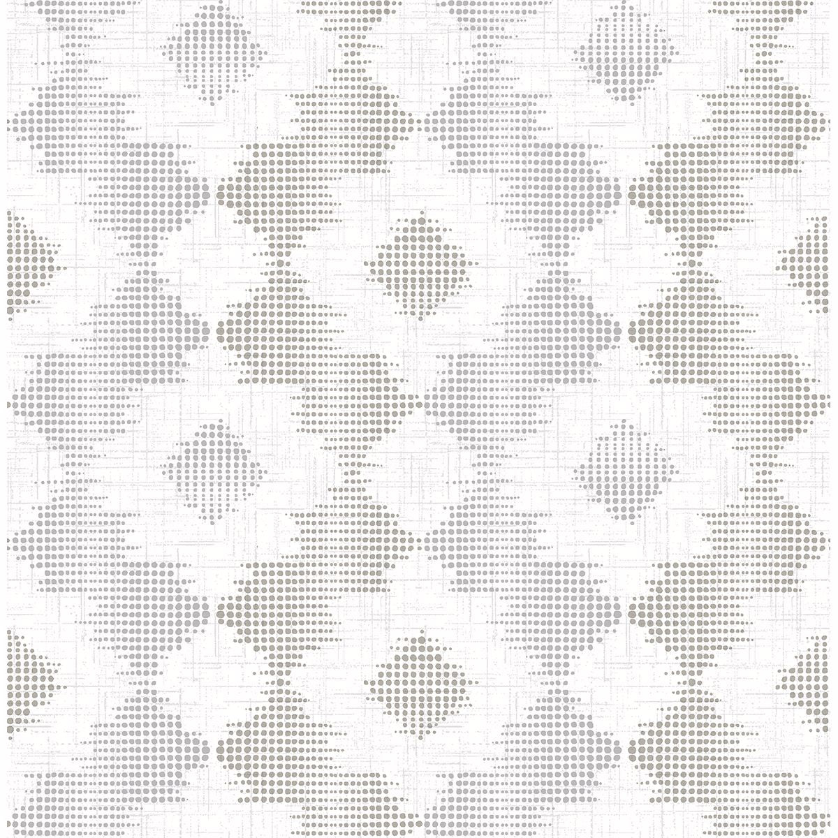 Babylon Metallic Abstract Floral Wallpaper - Stripes Wallpaper