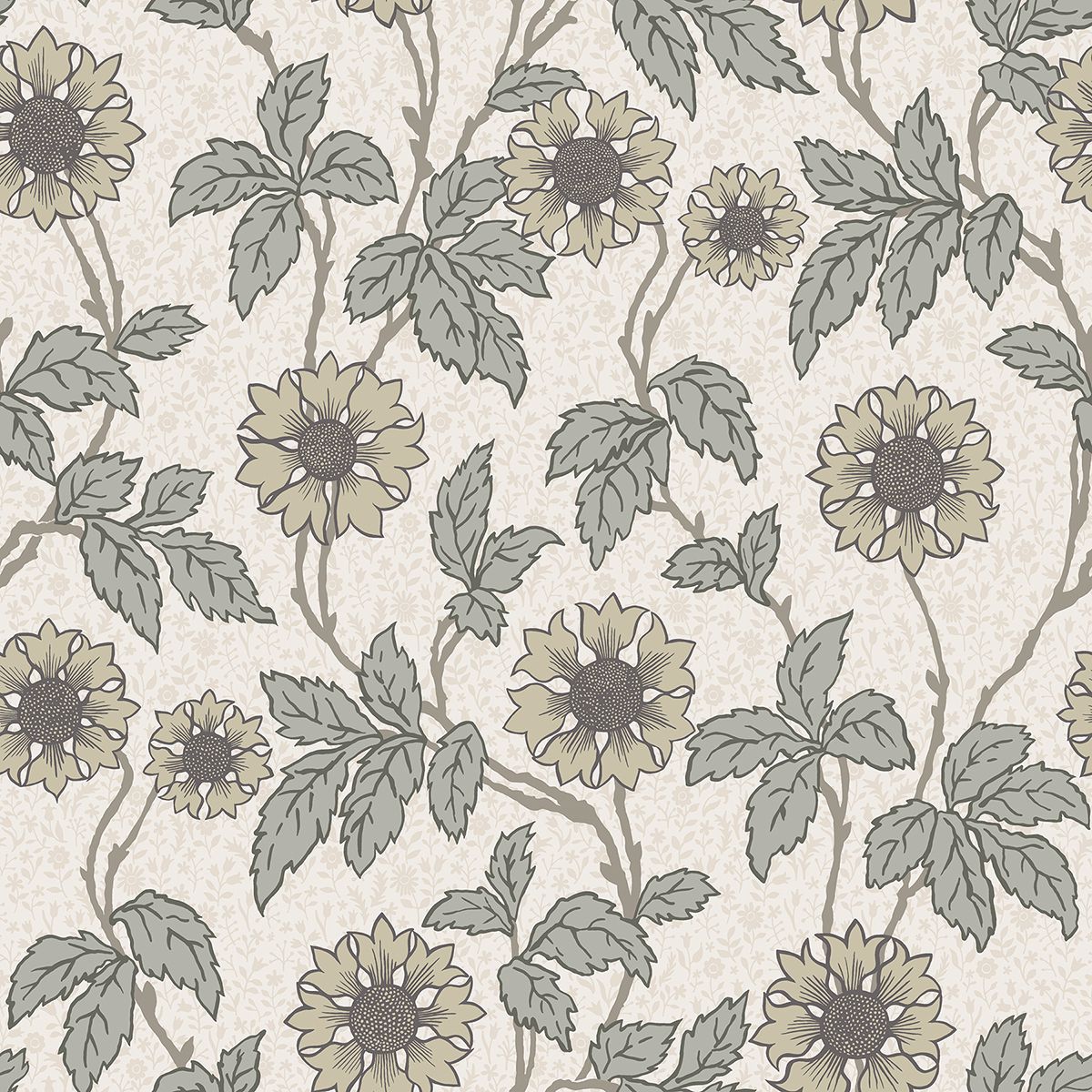 Leilani White Floral Wallpaper - Floral Wallpaper