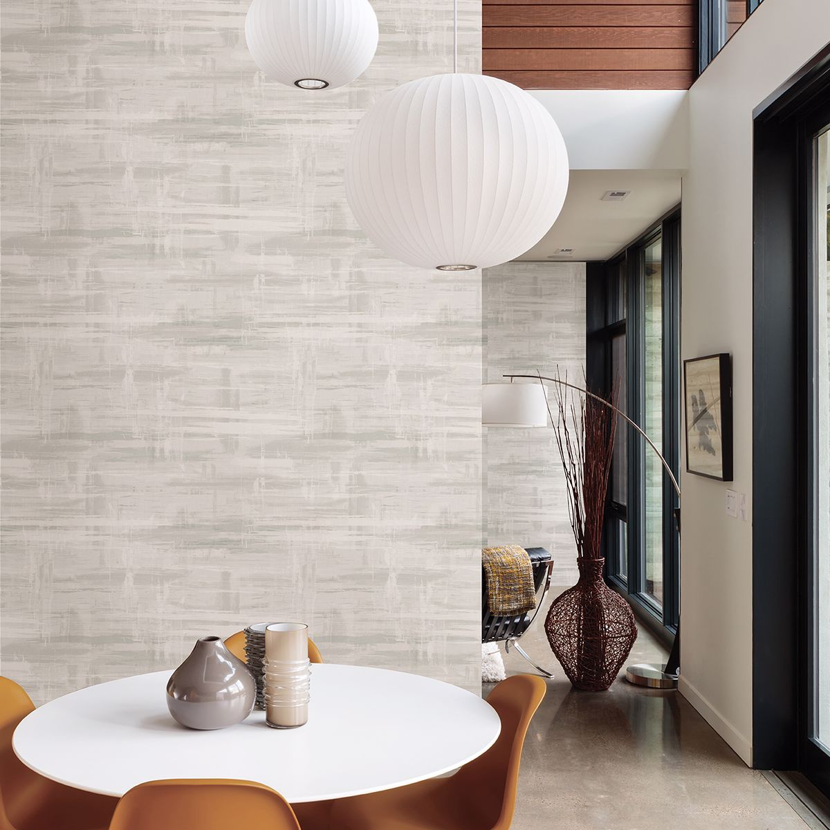 Marari Off-White Distressed Texture Wallpaper - Distressed Wallpaper