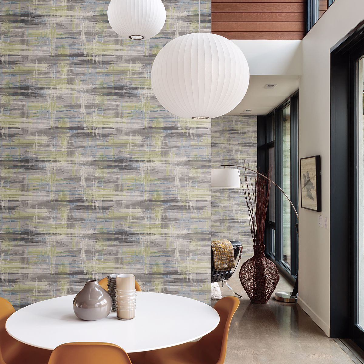 Marari Green Distressed Texture Wallpaper - Distressed Wallpaper