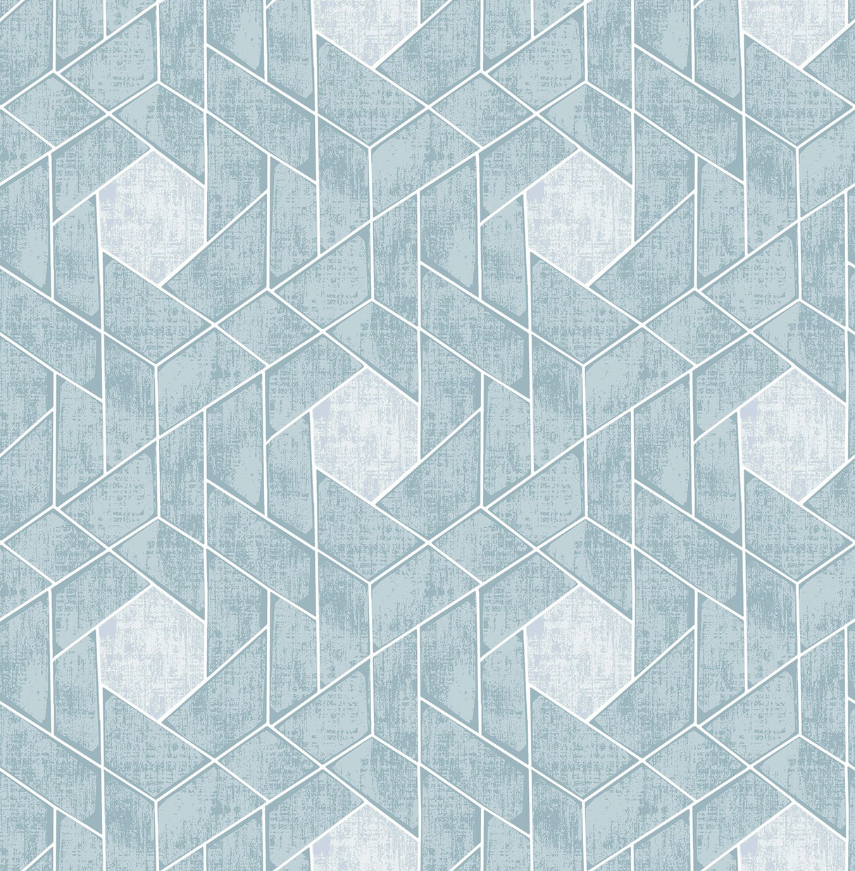 Granada Aqua Geometric Wallpaper- Scott Living - Geometric Wallpaper