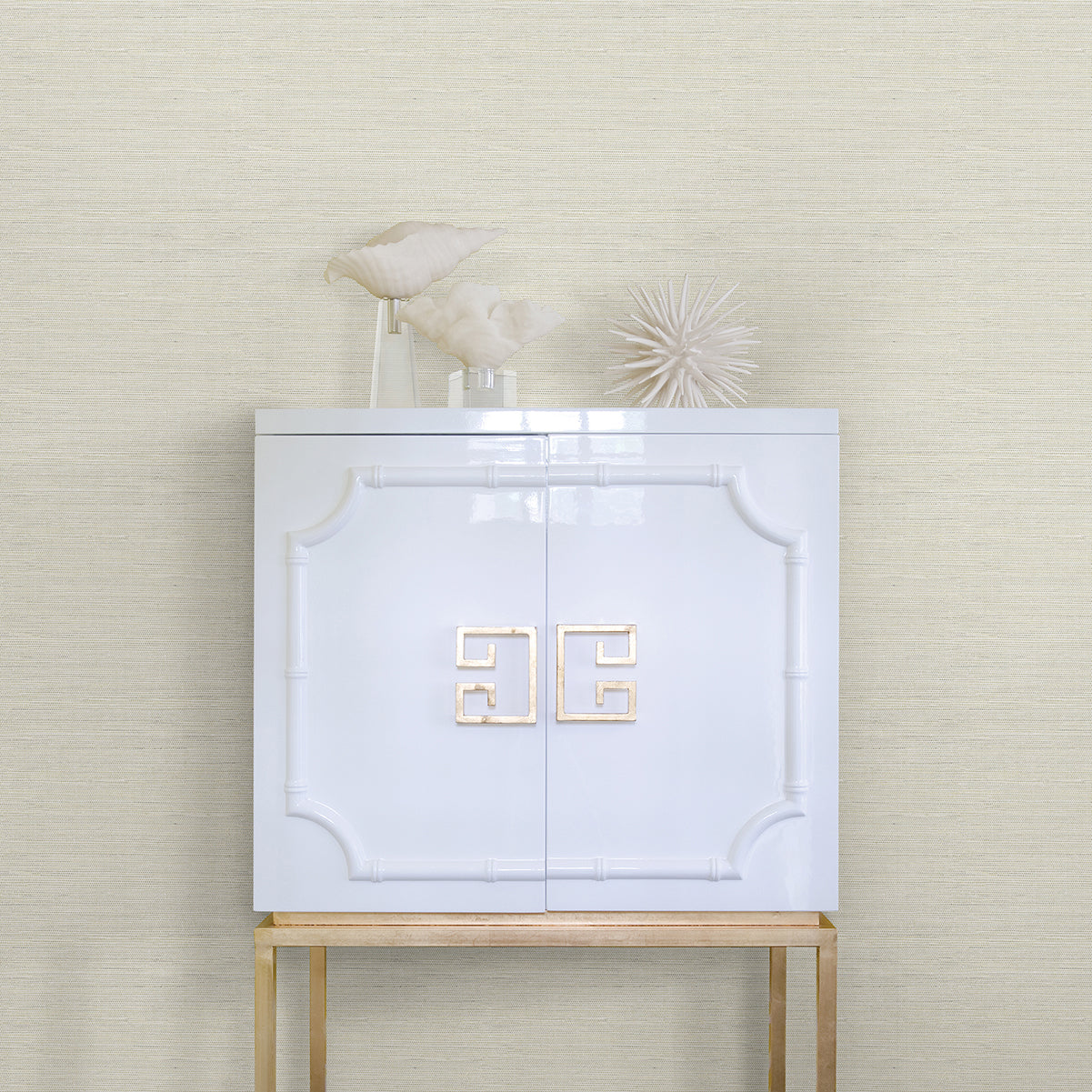 Agave Light Grey Imitation Grasscloth Wallpaper - Grasscloth Wallpaper