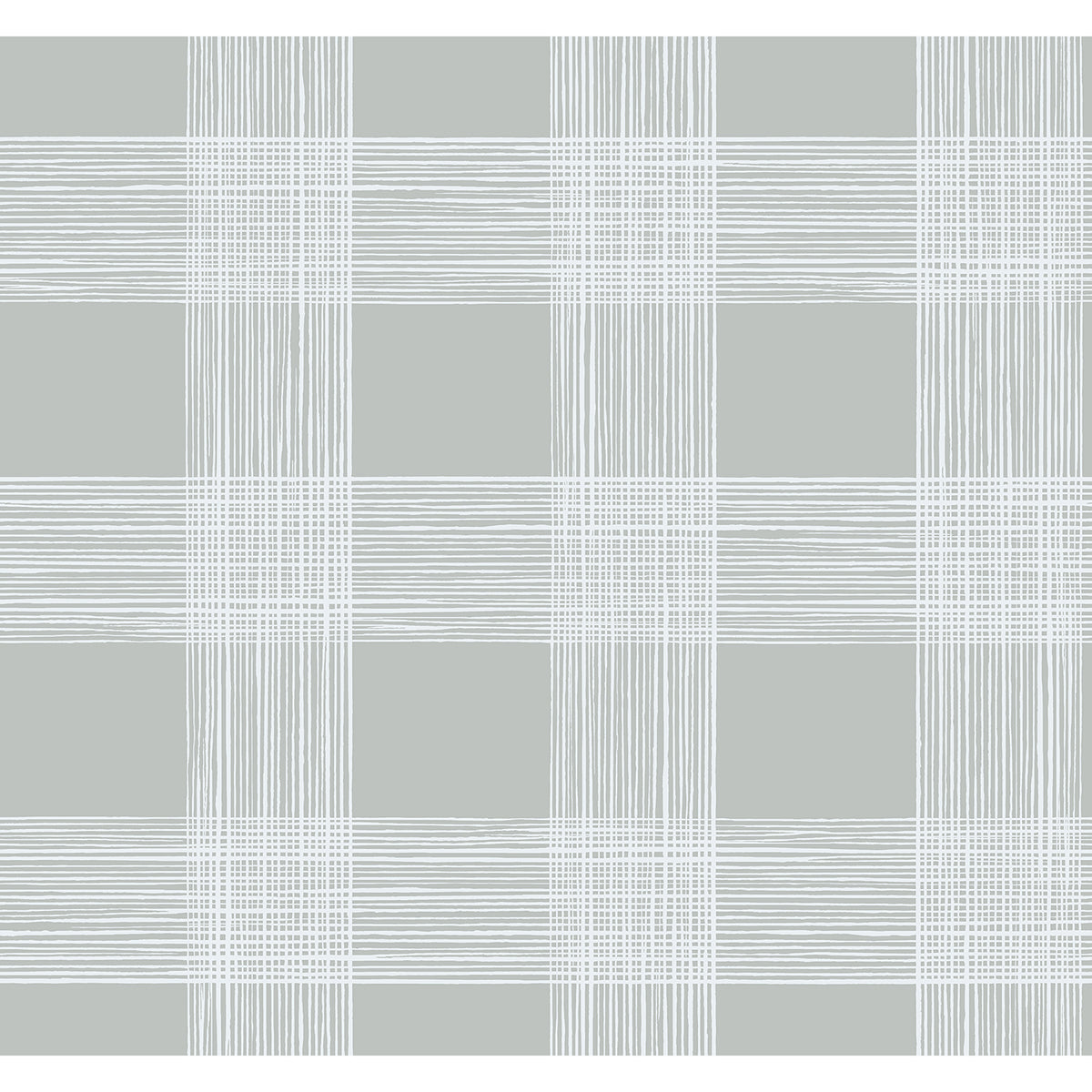 Scarborough Grey Striated Plaid Wallpaper - Plaid Wallpaper