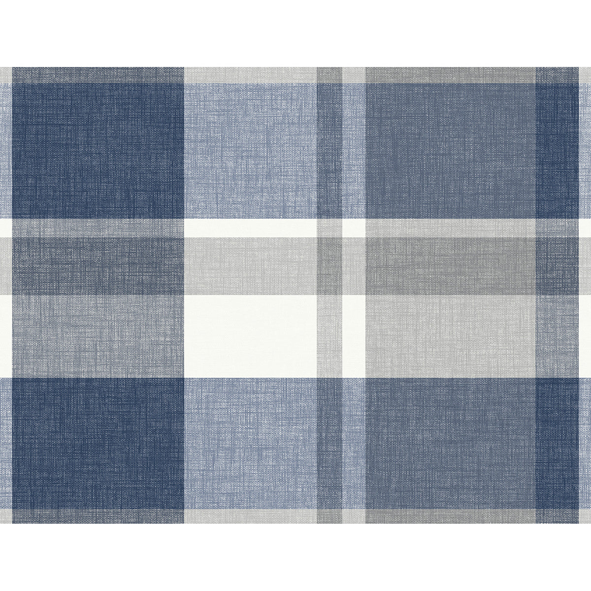 Madaket Indigo Plaid Wallpaper - Plaid Wallpaper