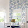 Carmel Light Blue Baroque Florals Wallpaper - Floral Wallpaper