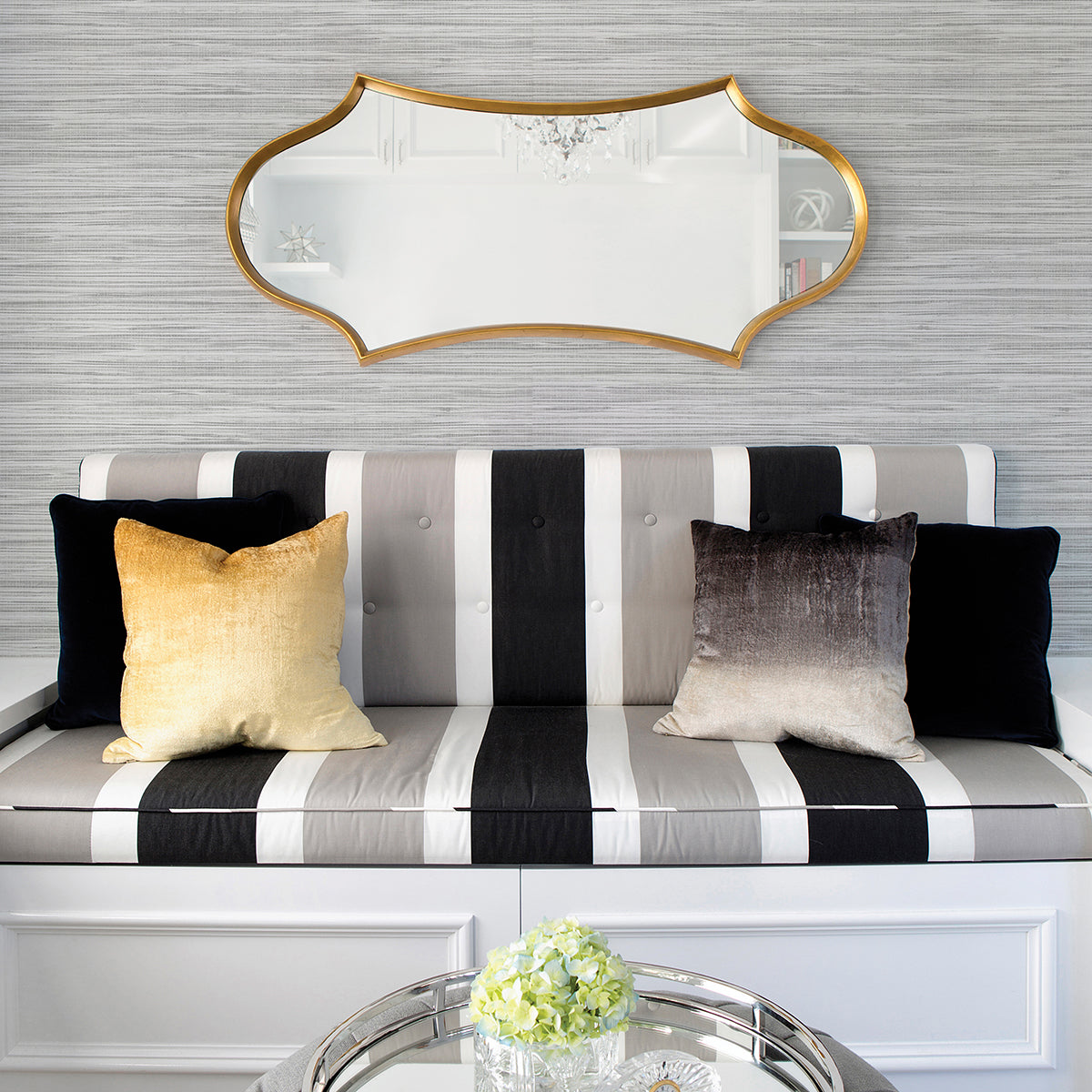 Holiday Grey String Texture Wallpaper - Stripes Wallpaper