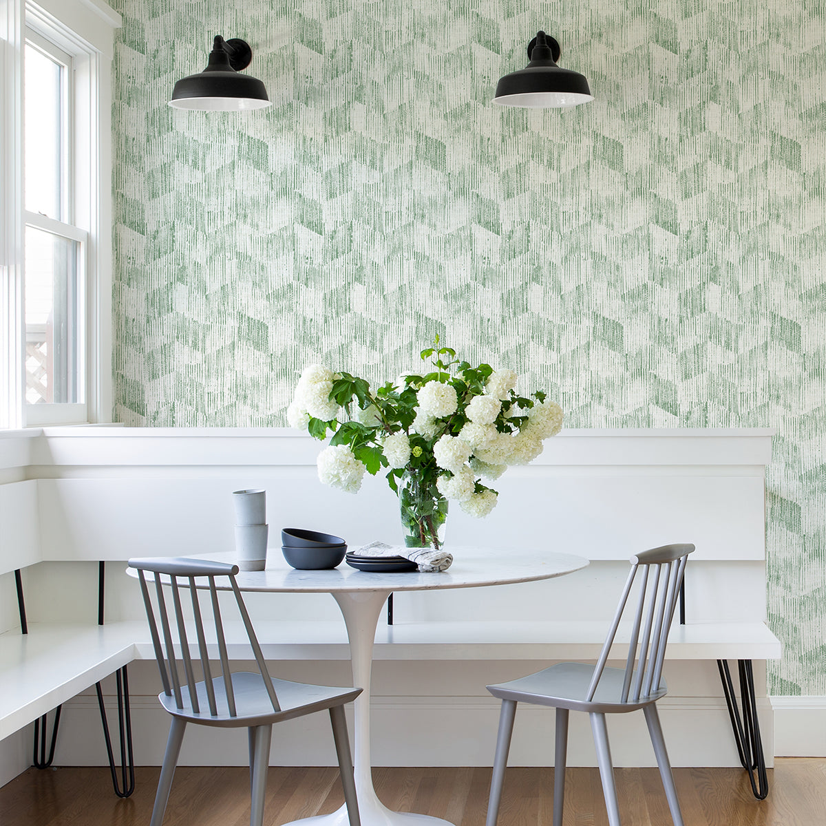 Demi Green Distressed Wallpaper - Distressed Wallpaper