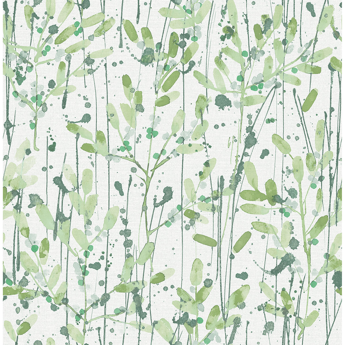 Leandra Green Floral Trail Wallpaper - Floral Wallpaper