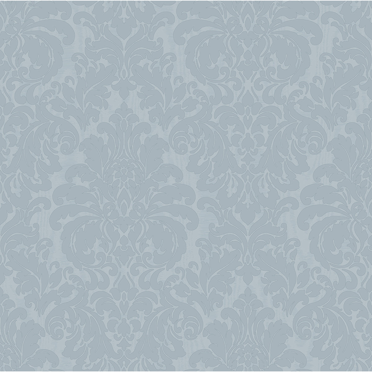 Betina Light Blue Damask Wallpaper - Scroll Wallpaper