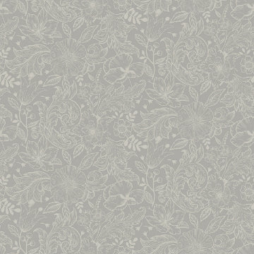 Wilma GREY Floral Block Print