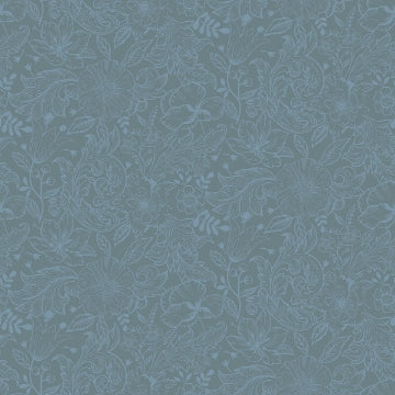 Wilma BLUE Floral Block Print
