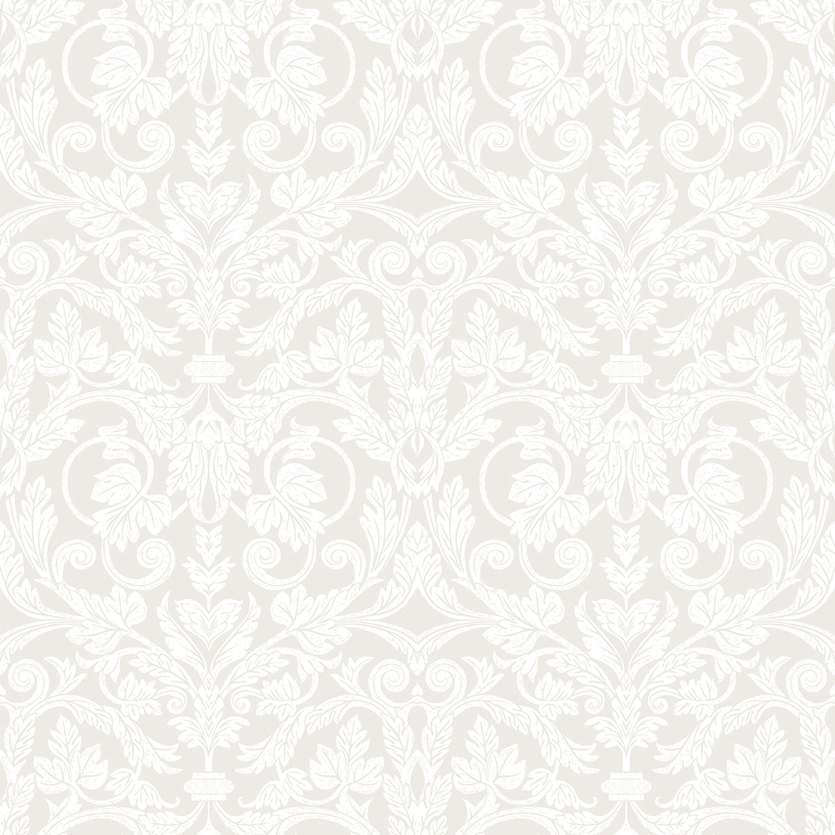 Rosali Cream Scroll Damask Wallpaper - Damask Wallpaper