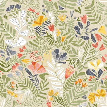 Brittsommar GREEN Woodland Floral