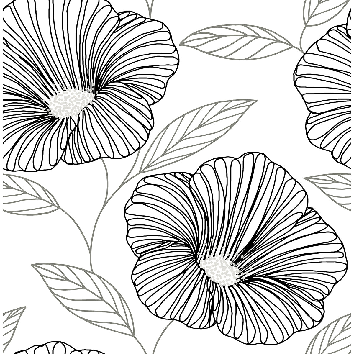 Mythic Black Floral Wallpaper - Floral Wallpaper