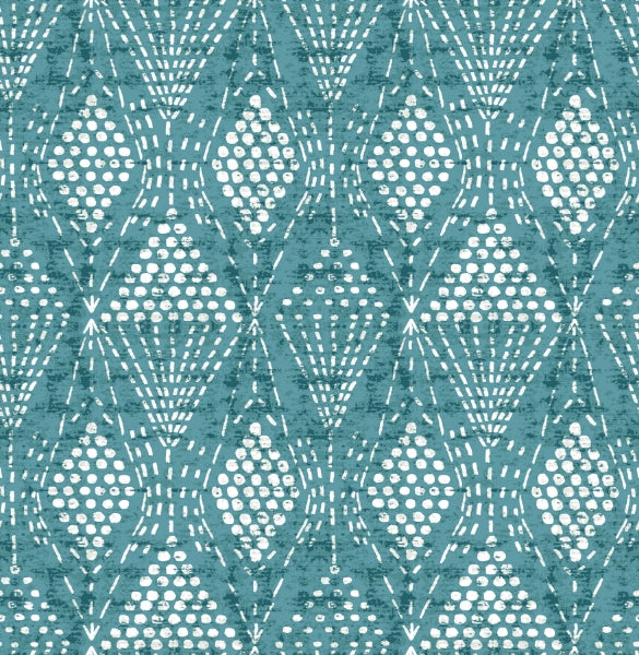 Grady Teal Dotted Geometric Wallpaper - Geometric Wallpaper