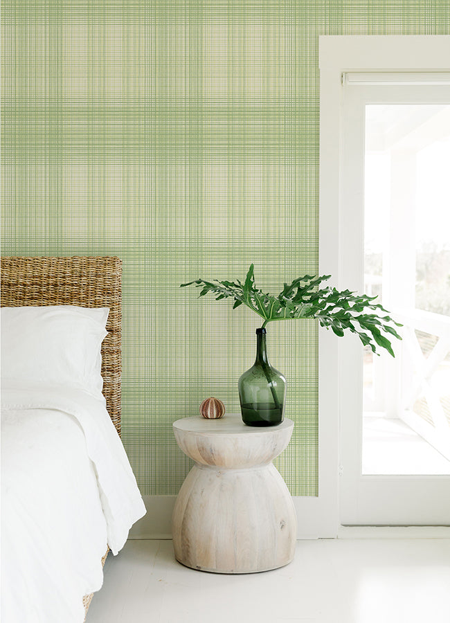 Madras Green Plaid Wallpaper - Plaid Wallpaper