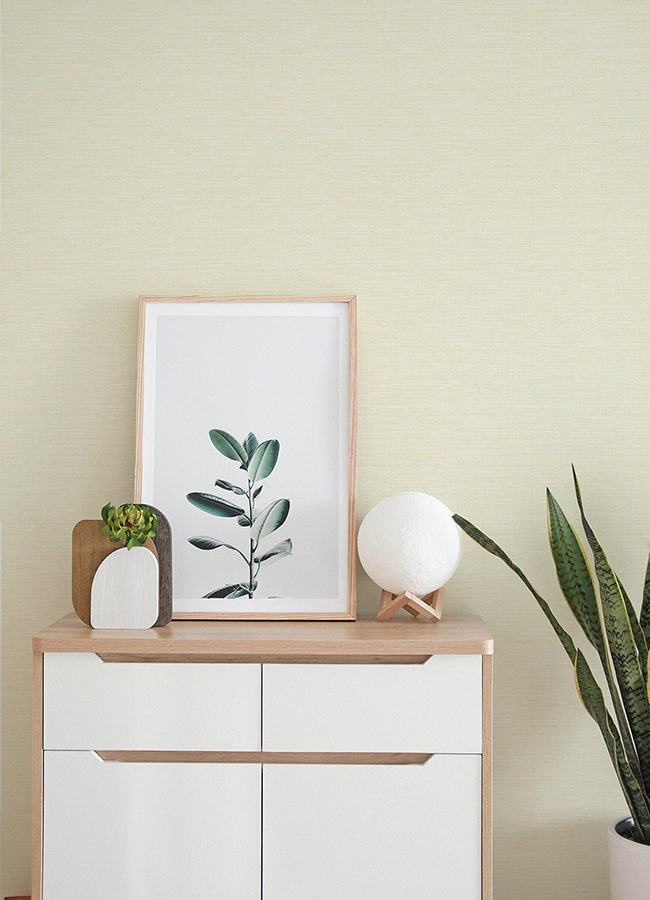 Agave Yellow Faux Grasscloth Wallpaper - Grasscloth Wallpaper