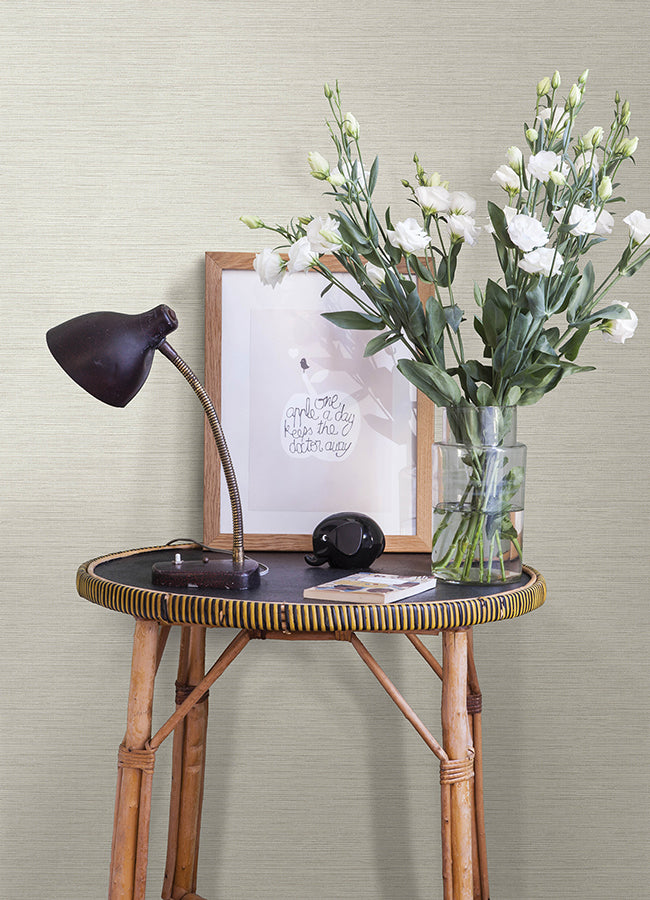 Agave Off-White Faux Grasscloth Wallpaper - Grasscloth Wallpaper