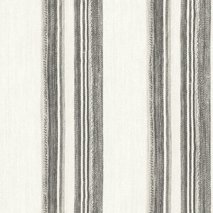 Loom Spun Charcoal Wallpaper - Stripes Wallpaper
