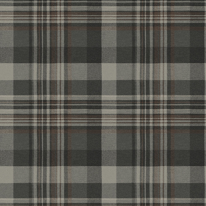 Dutton Plaid Charcoal Wallpaper - Plaid Wallpaper