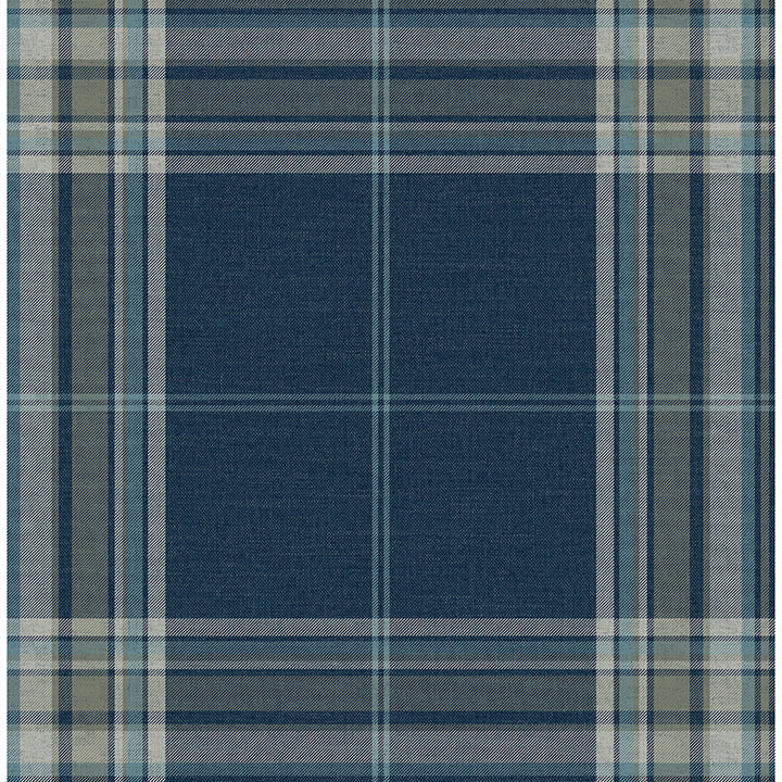Westley Navy Plaid Wallpaper - Plaid Wallpaper