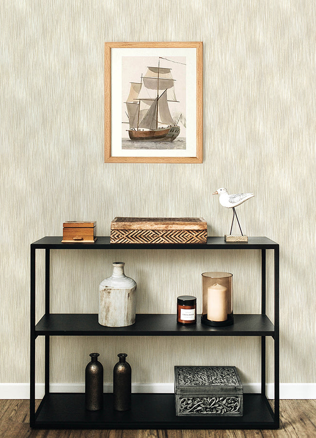 Largo Neutral Striated Wallpaper - Stripes Wallpaper