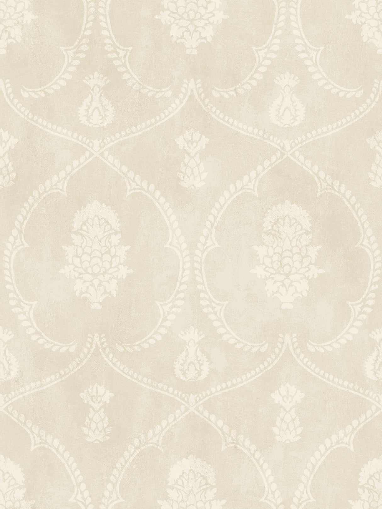 Royal Damask Wallpaper- Beige - Damask Wallpaper