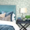 Wood Cut Jacobean Wallpaper- Light Sage - Jacobean Wallpaper