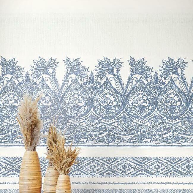 Henna Mural DENIM/WHITE