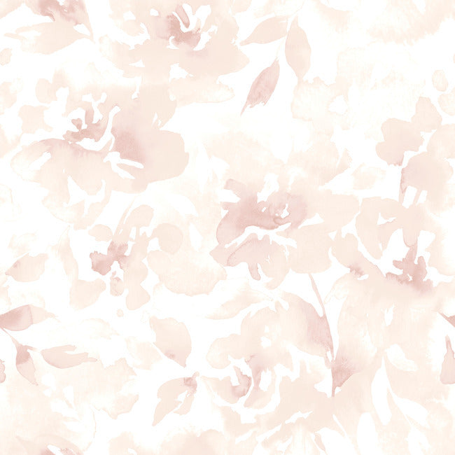 Renewed Floral Premium Peel + Stick Wallpaper- Pink - Floral Wallpaper
