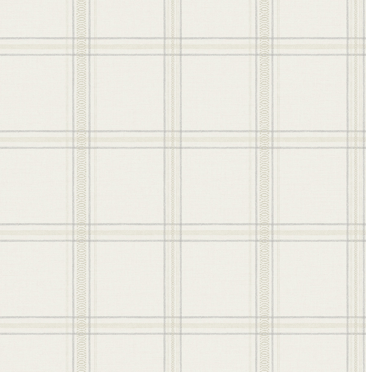 Auberge White Plaid Wallpaper - Plaid Wallpaper