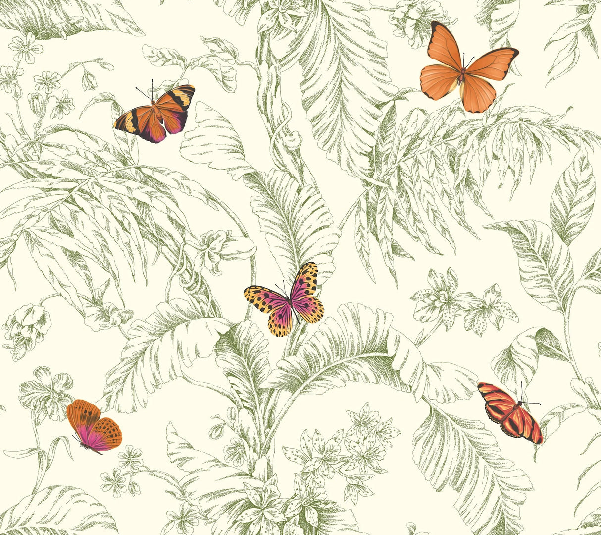 Papillon Wallpaper by Toiles Resource Library