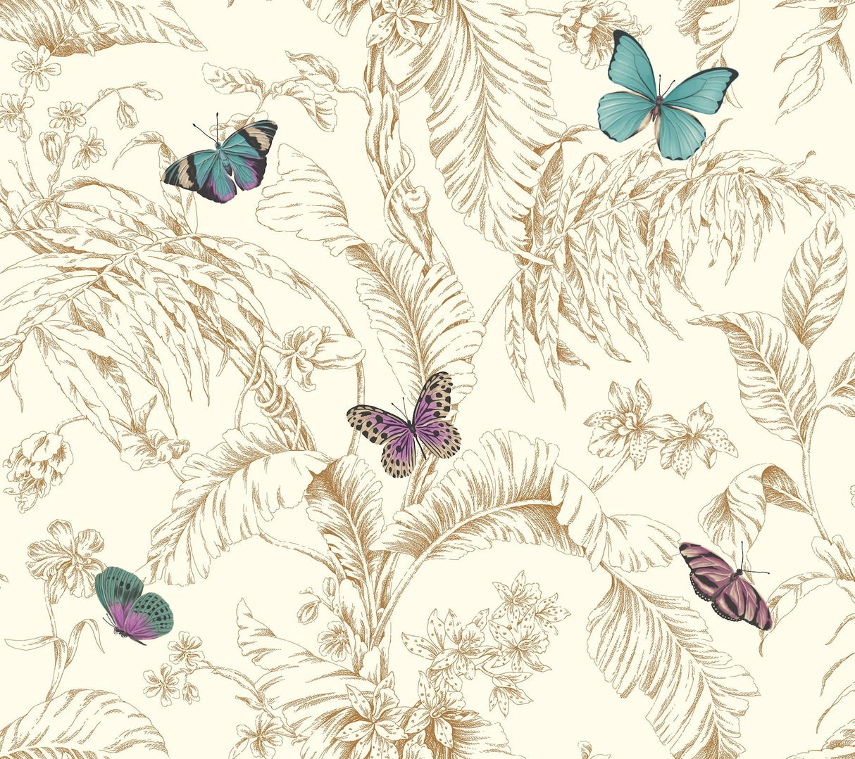 Papillon Wallpaper by Toiles Resource Library
