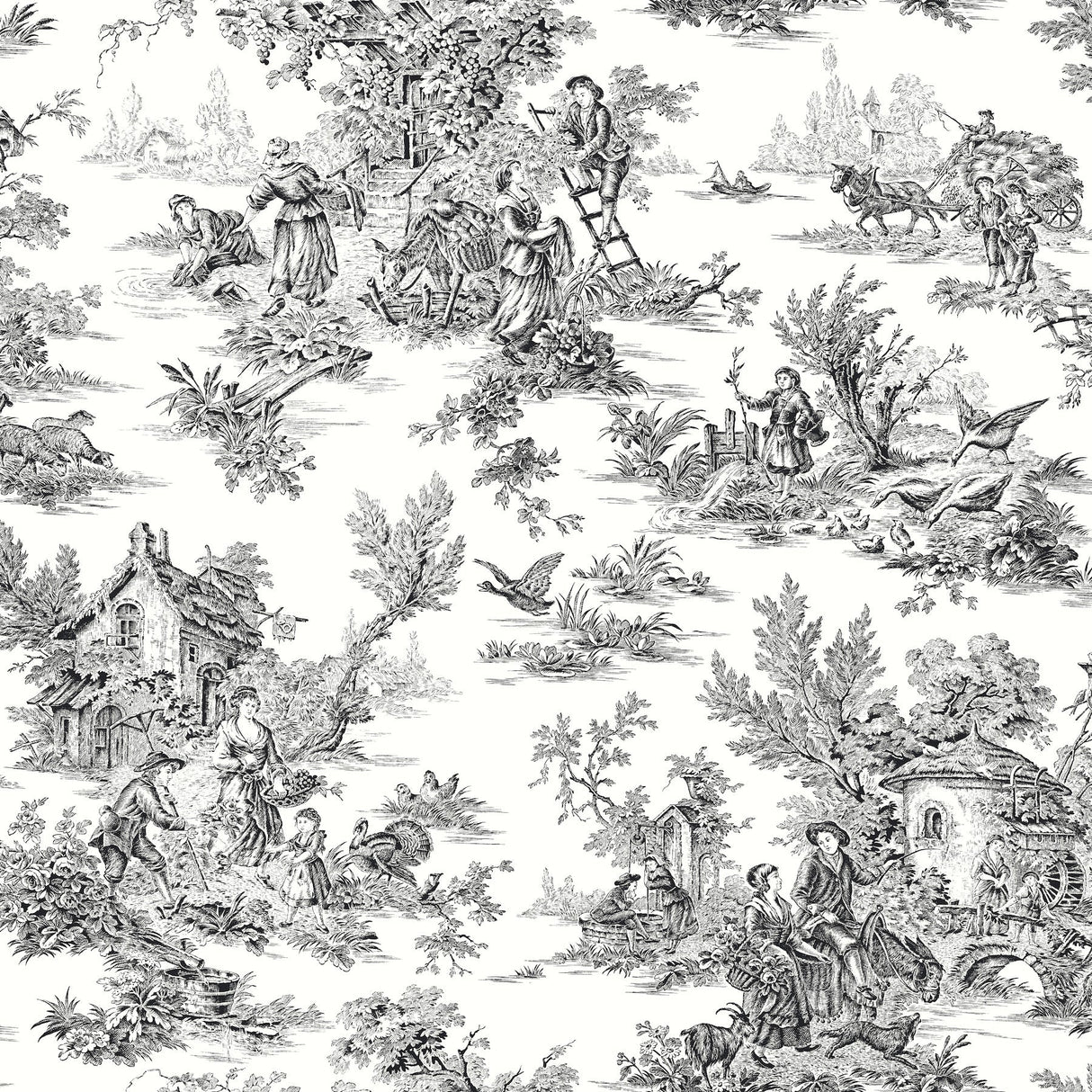 Campagne Toile Wallpaper by Toiles Resource Library