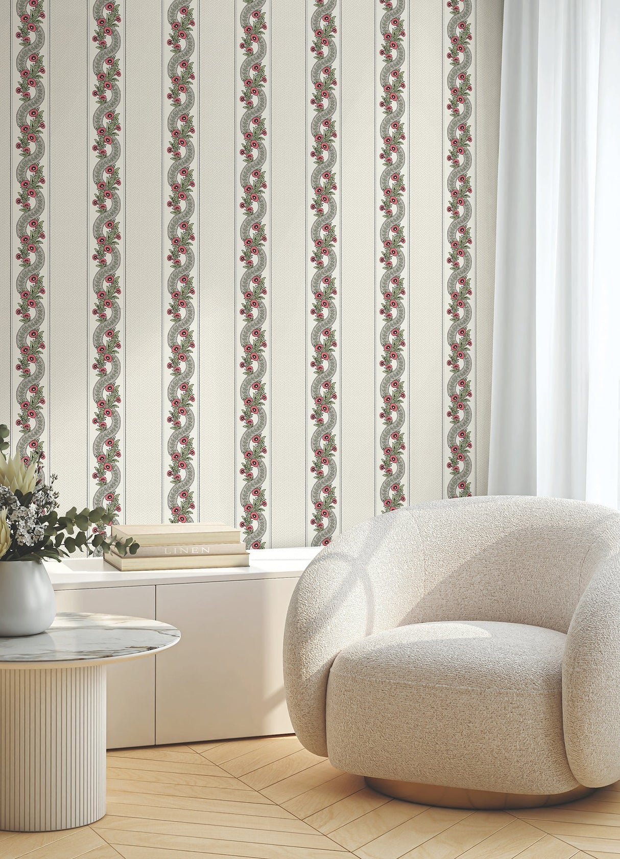 Abbey's Garland Wallpaper by Ronald Redding Wallpaper