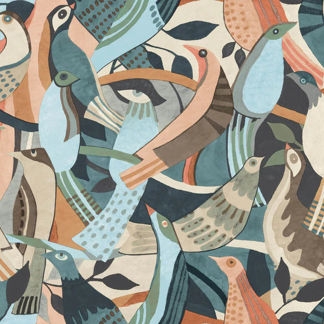 Fauvist Flock Wallpaper by Artistic Abstracts