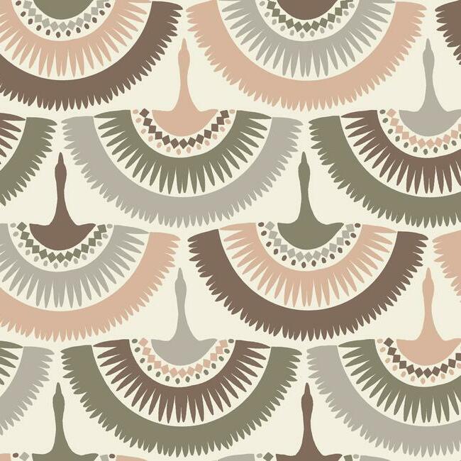 Feather & Fringe Wallpaper by Antonina Vella Wallpaper